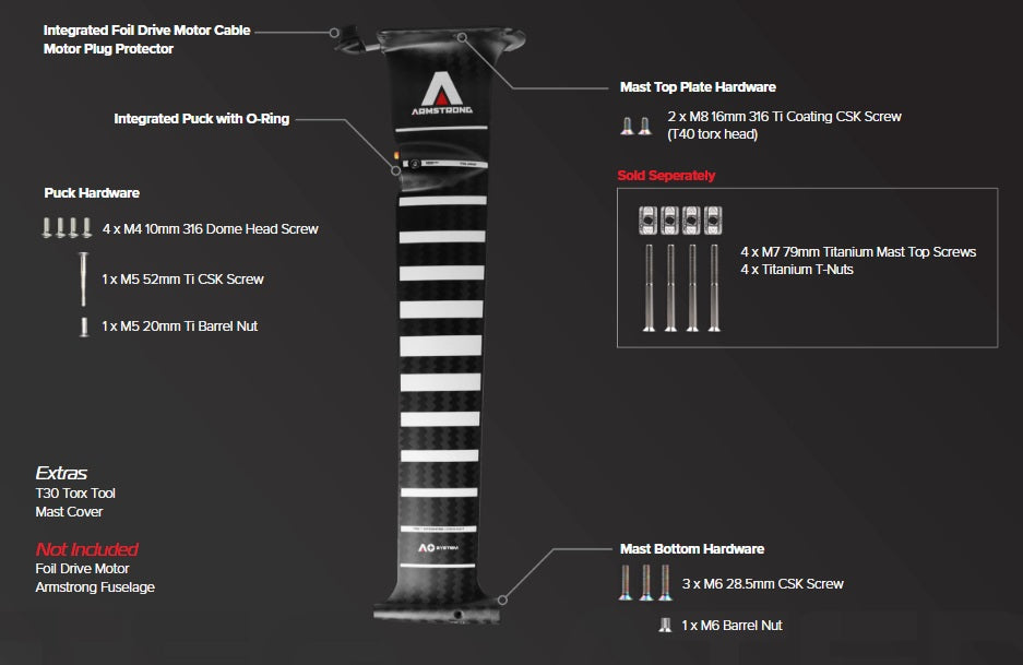 Armstrong Integrated Foil Drive 795 Carbon Mast