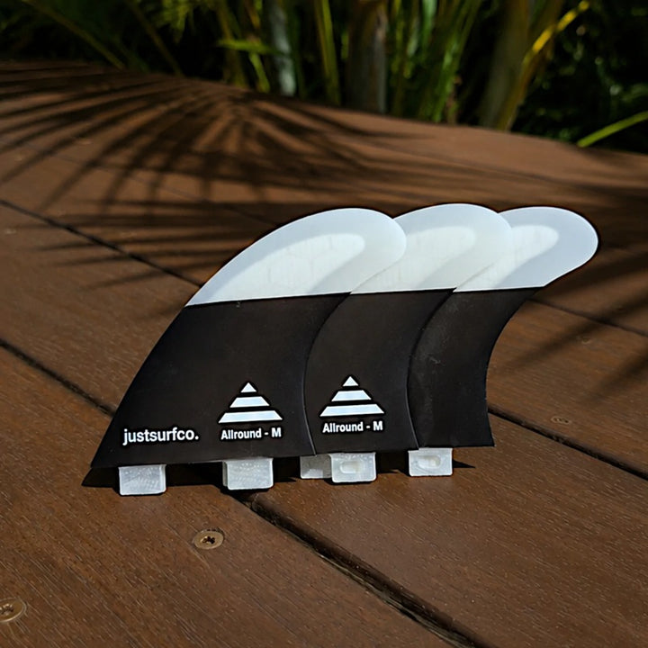 justsurfco Allround Dual Tab Thruster Fins Glass Foamcore